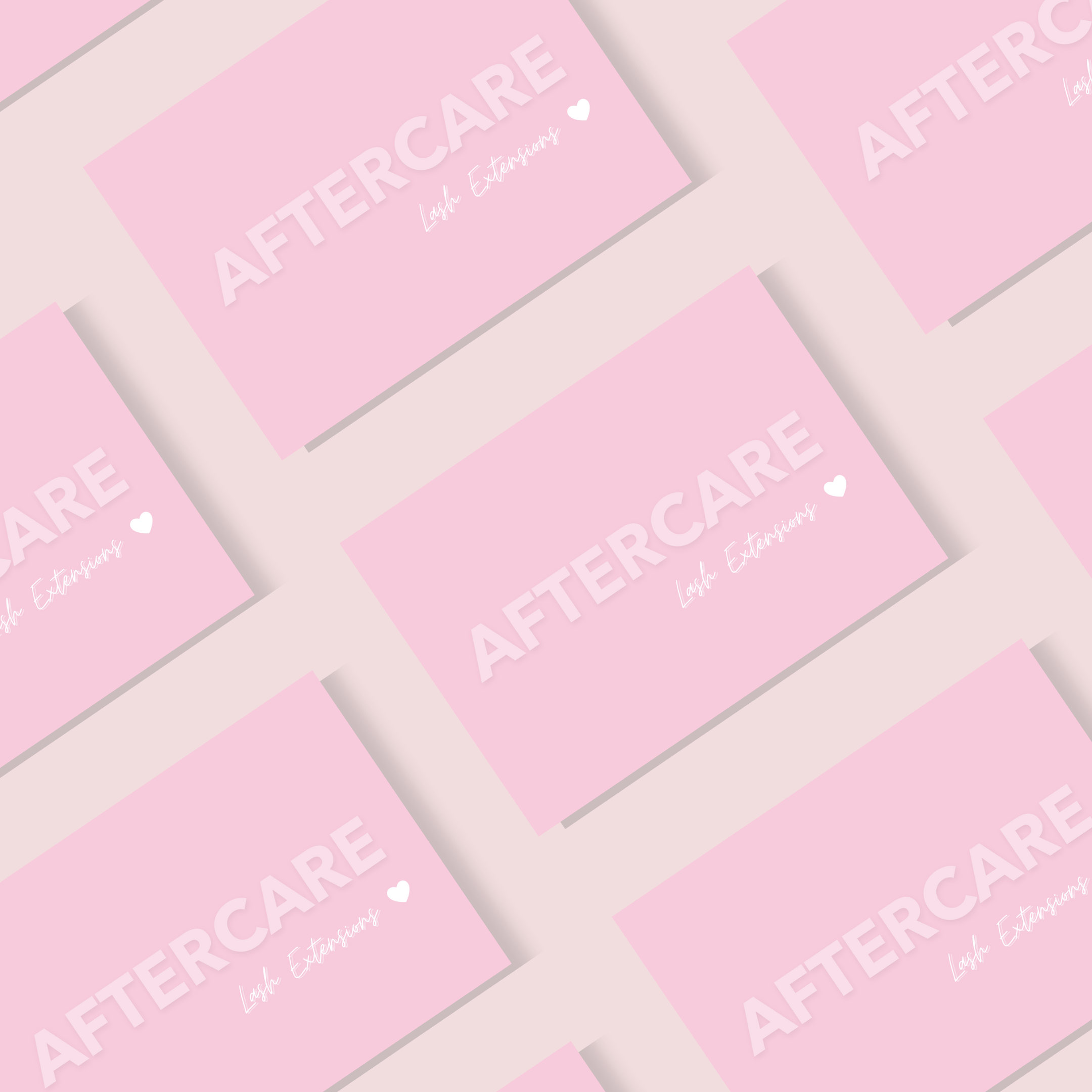 Editable Lash Aftercare Card Template